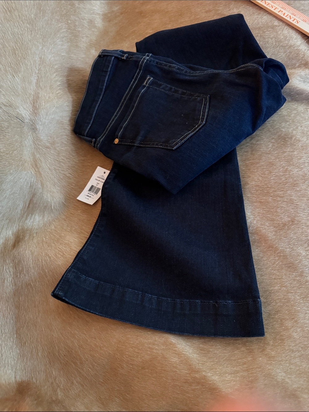 7 For all mankind The Slim Trouser Women's Jeans in deep Dark Blue.  Size 27x33